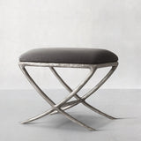 Hand Forged Metal X-base Stool