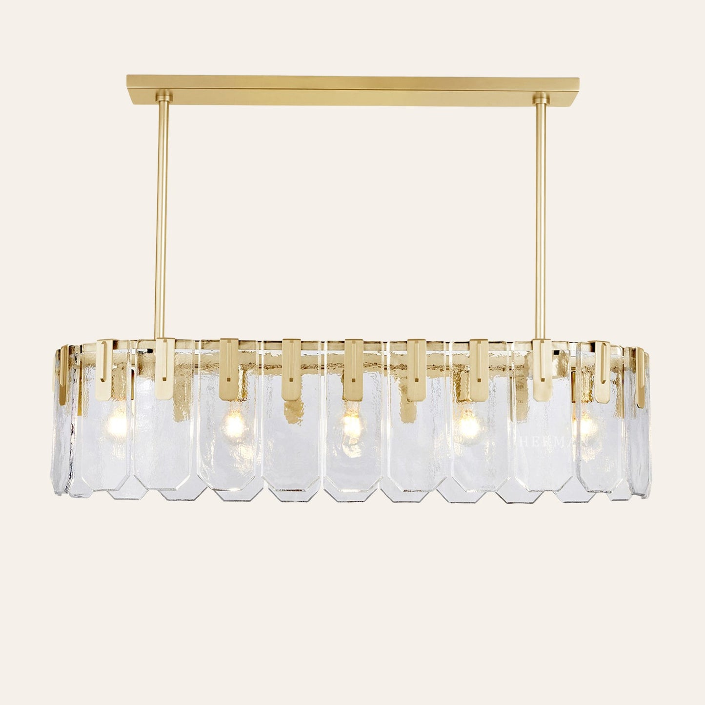 Nadia Glass Linear Chandelier 42" Width
