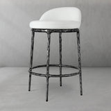 Hand Forged Metal Bar Swivel Counter Stool