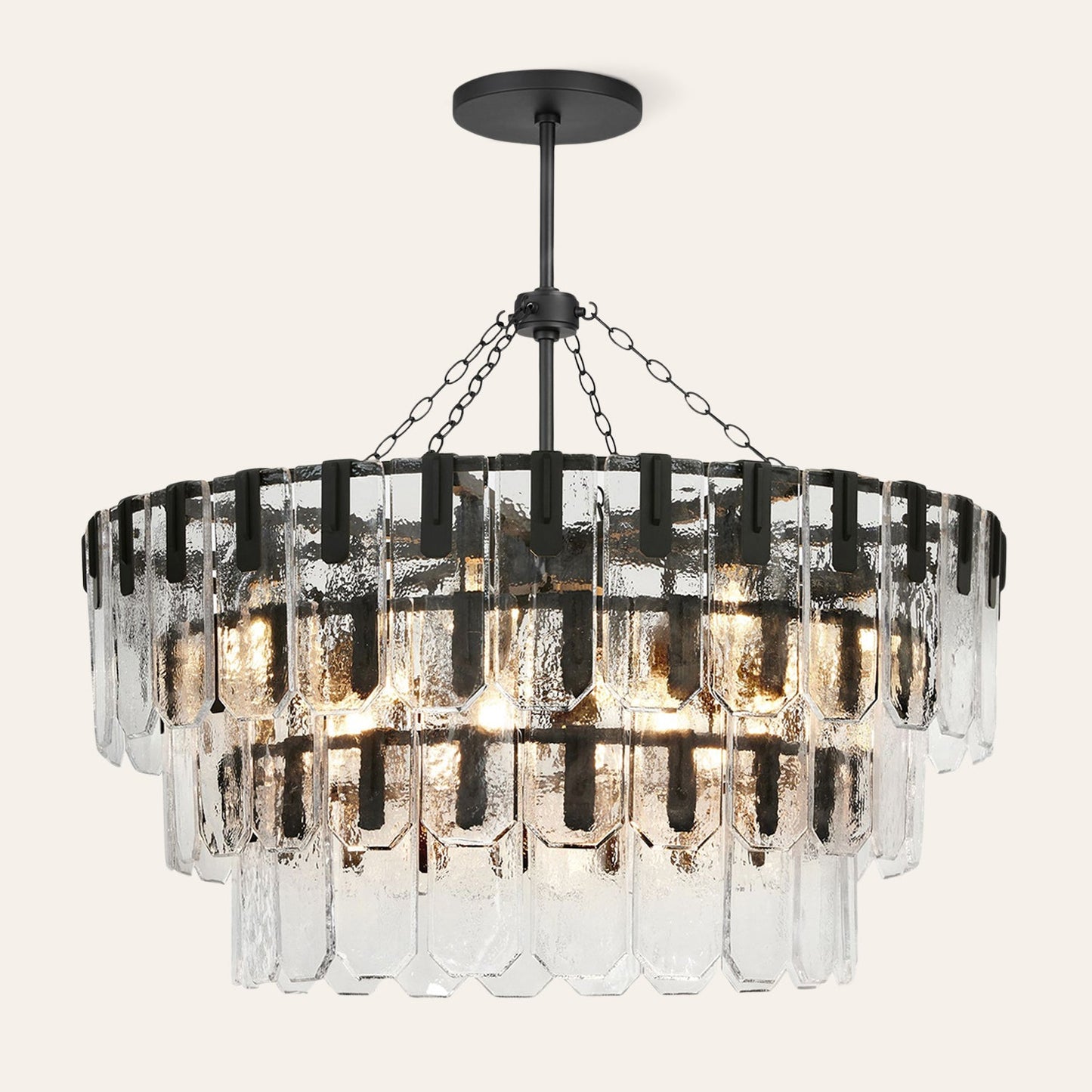 Nadia Glass Chandelier 30" 41"