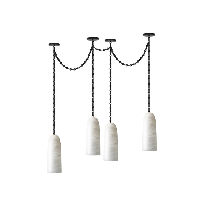 Figure Spanish Chain Alabaster Chandelier