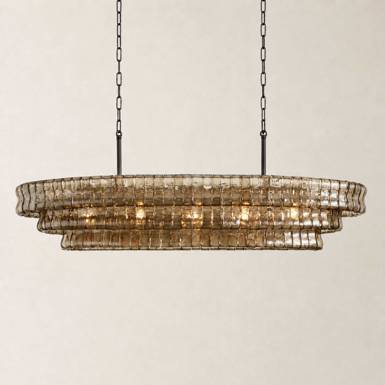 Ghiaccio Oval Chandelier 54"W 65"W