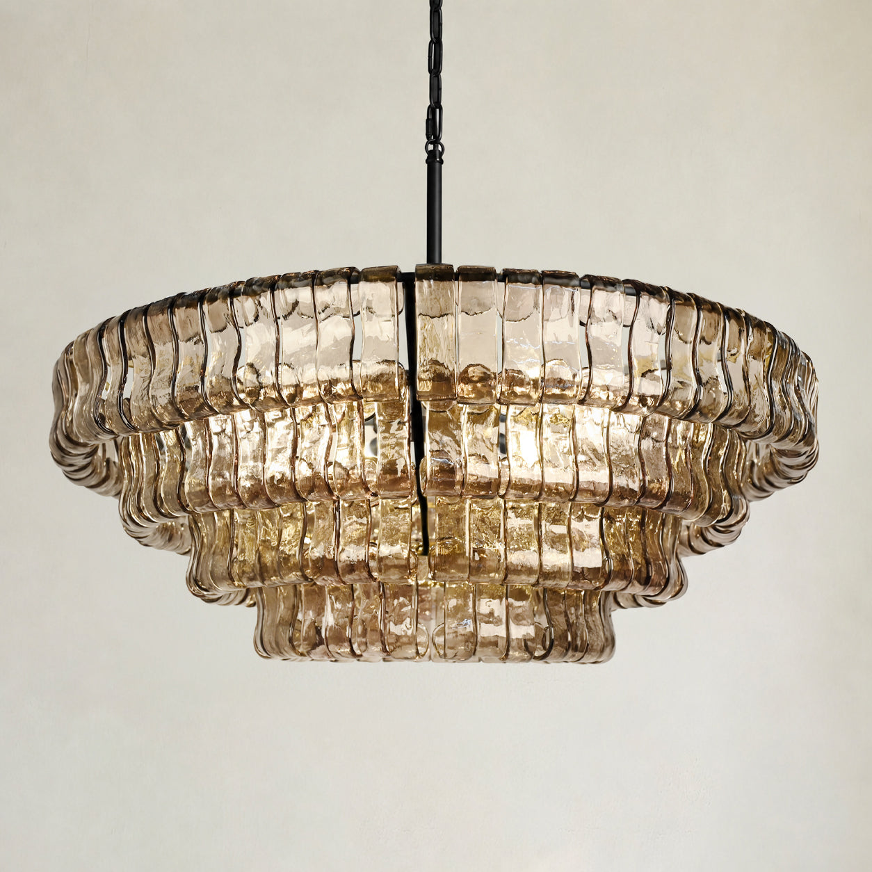 Ghiaccio 4-Tier Round Chandelier 36"