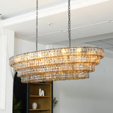 Ghiaccio Oval Chandelier 54"W 65"W