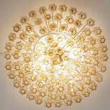 Prismatico 91 Elements Amber Compact Glass Flushmount 25"