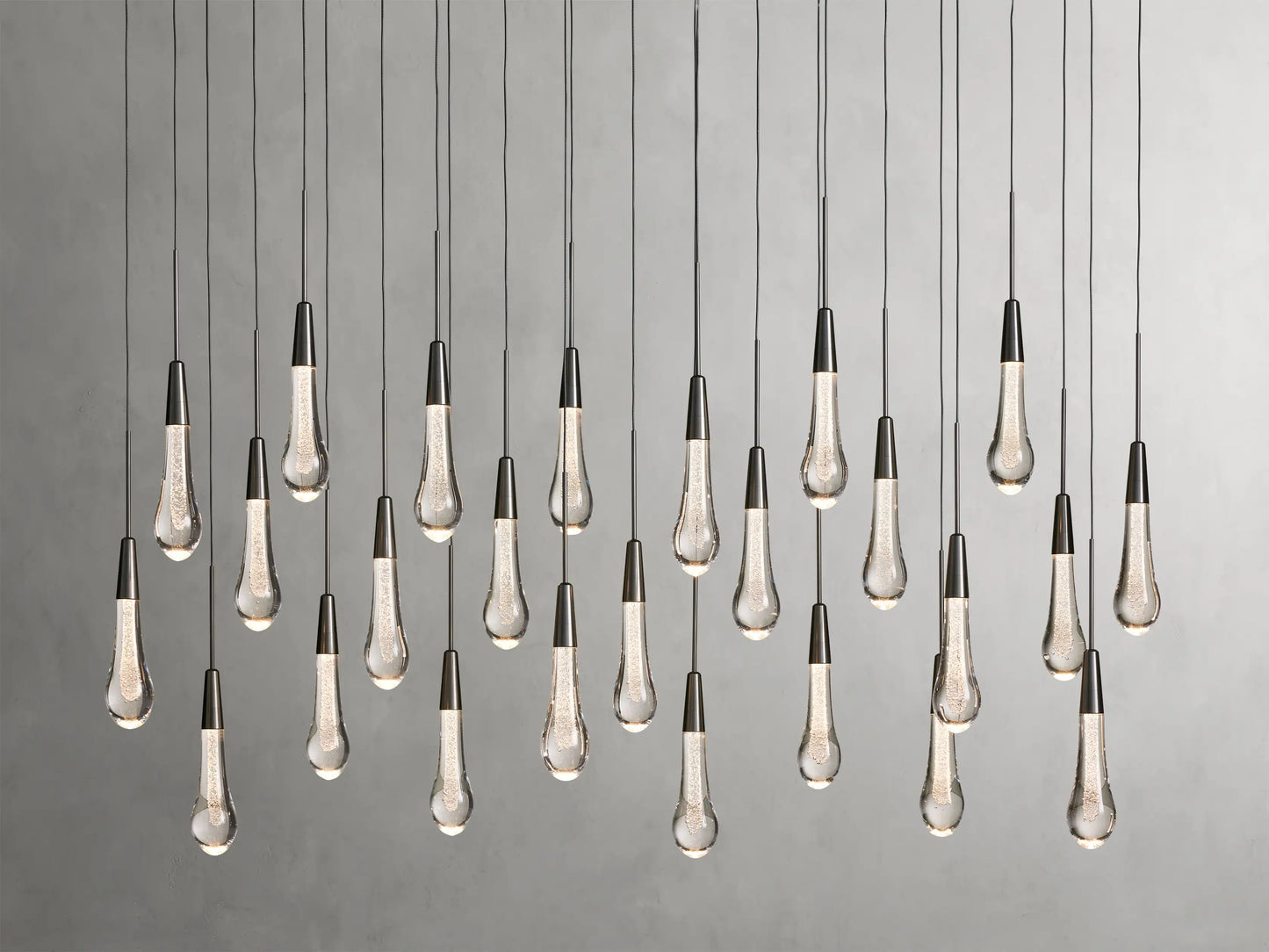 Soltaire Glass Linear Chandelier