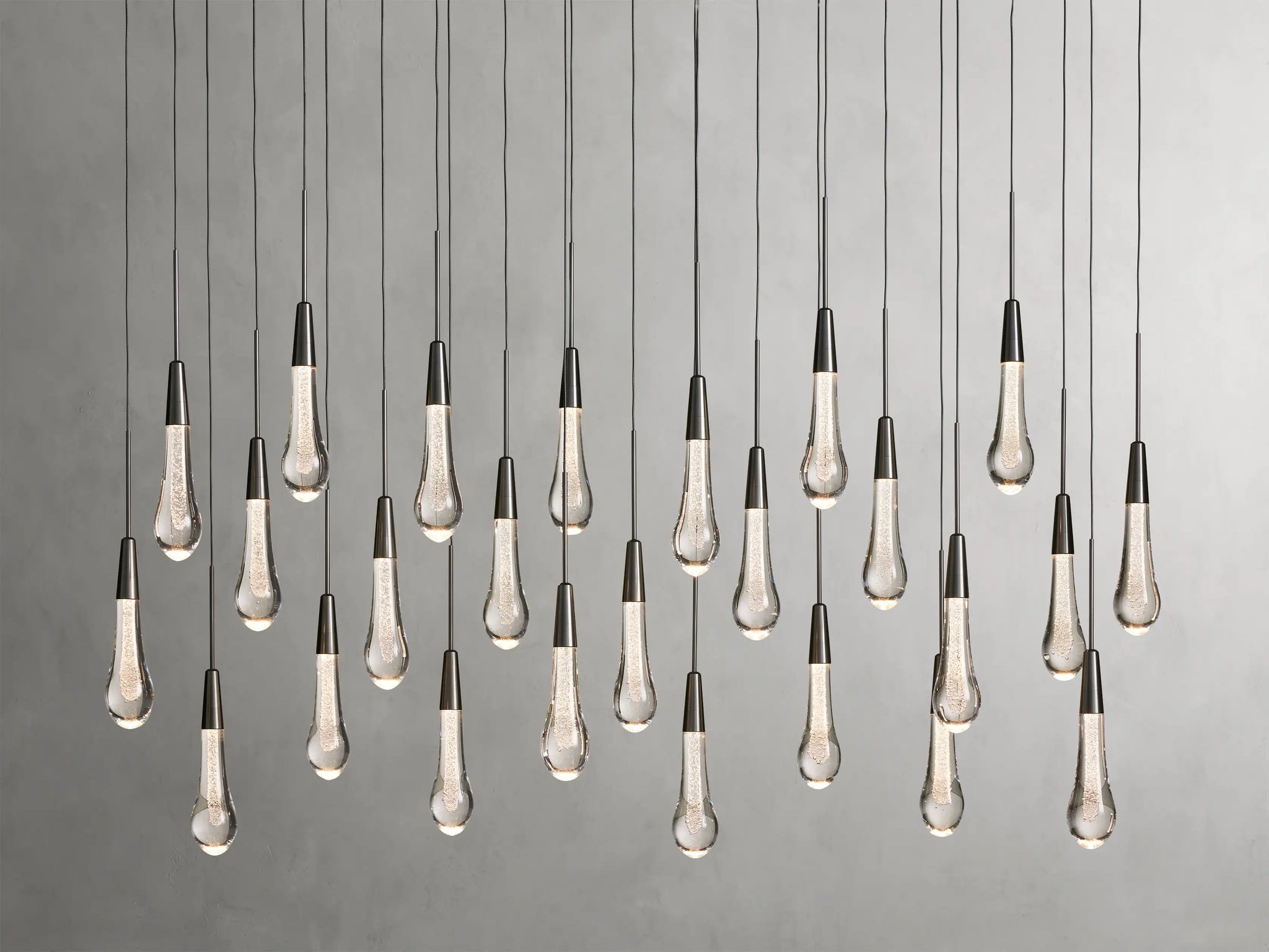 Soltaire Glass Linear Chandelier