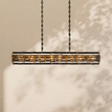 Doraa Glass Linear Cylinder Chandelier 49″ 60″ 71″