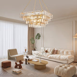 Regal Glass Chandelier 36"