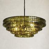 Ghiaccio 4-Tier Round Chandelier 36"