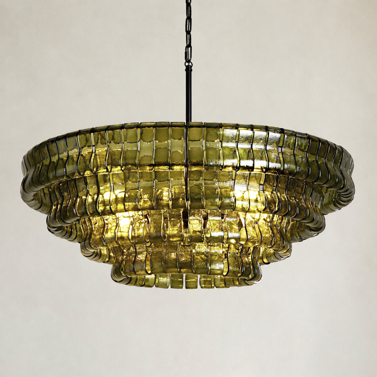 Ghiaccio 4-Tier Round Chandelier 36"