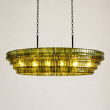 Ghiaccio Oval Chandelier 54"W 65"W
