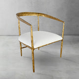 Hand-Forged Metal Curved Chair