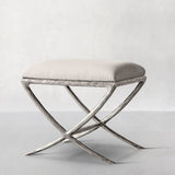 Hand Forged Metal X-base Stool