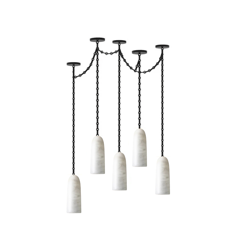 Figure Spanish Chain Alabaster Chandelier