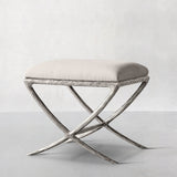 Hand Forged Metal X-base Stool