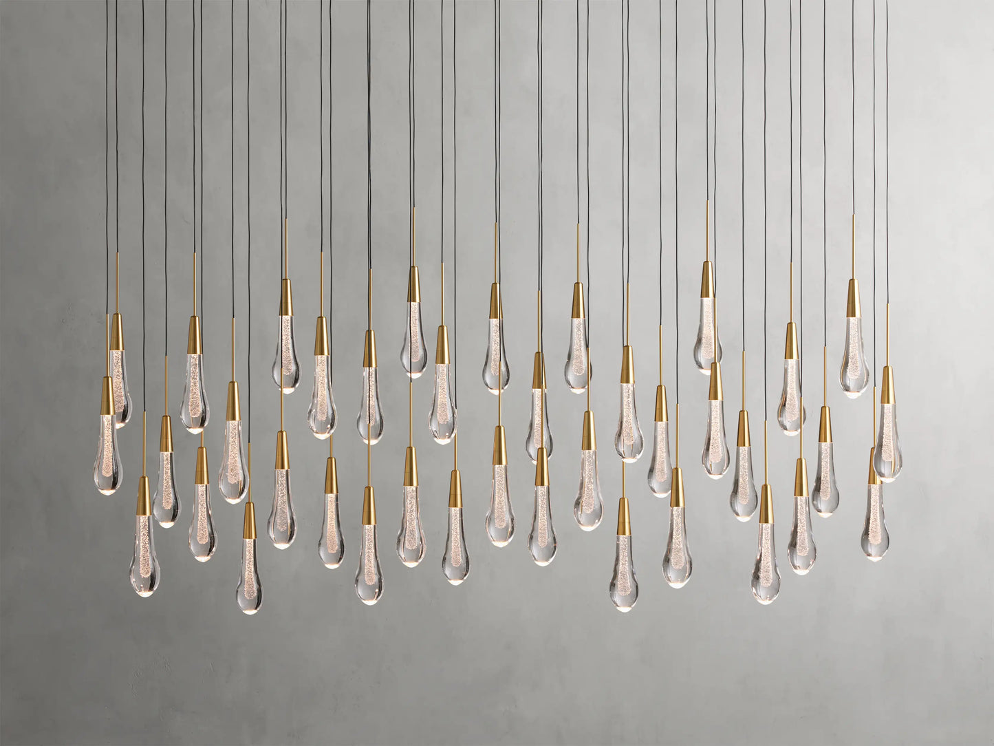 Soltaire Glass Linear Chandelier
