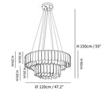 Alabaster Cascade Tiered Chandelier