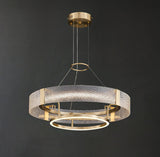 Ripple Glass Chandelier with 1/2/3 Tier - ring-1-Luxehomezone