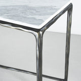 Hand Forged Metal Rectangle Marble Console Table 60" 72"