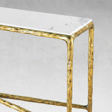 Hand Forged Metal Rectangle Marble Console Table 60" 72"