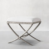 Hand Forged Metal X-base Stool