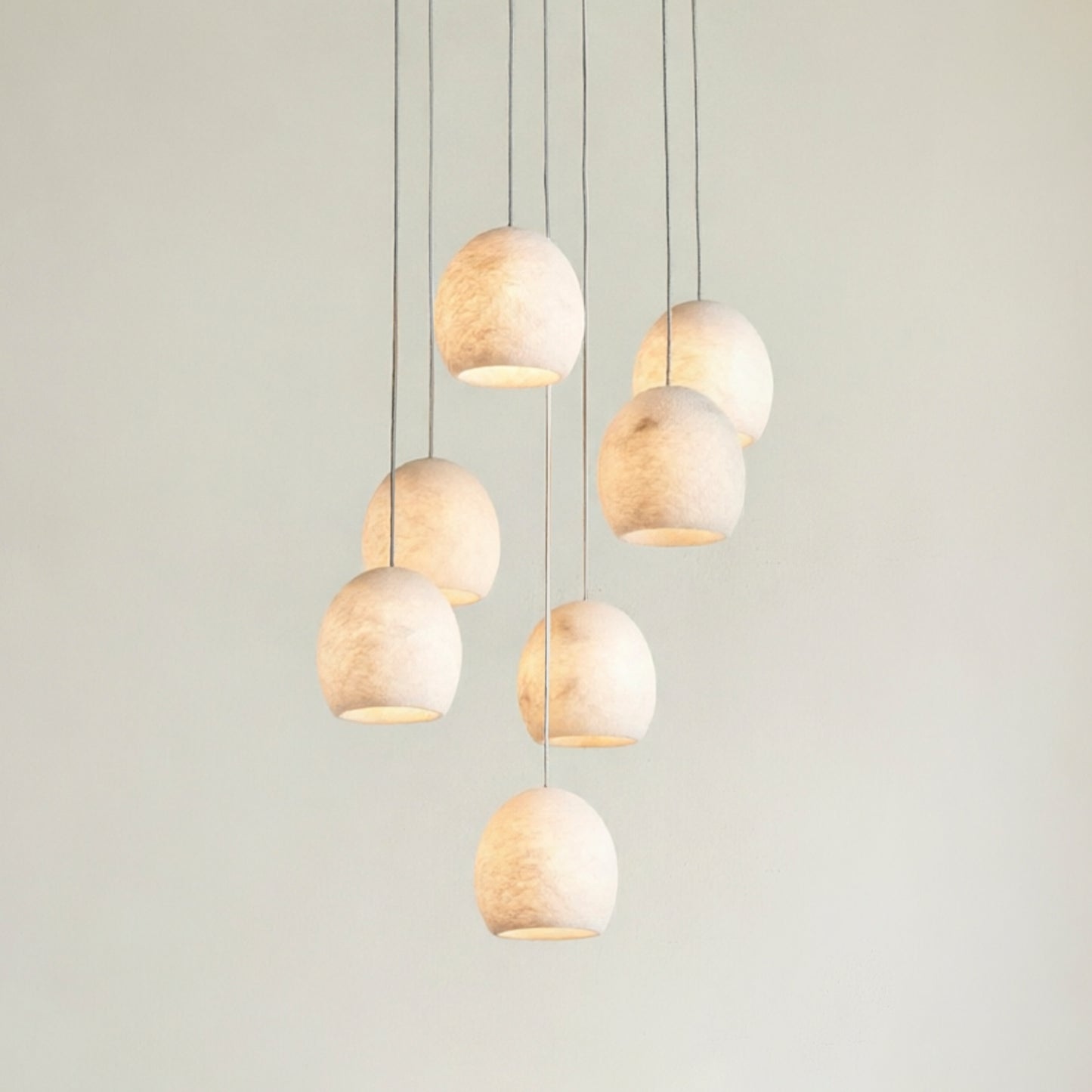Arica Alabaster Round Chandelier