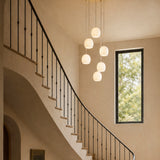 Arica Alabaster Round Chandelier