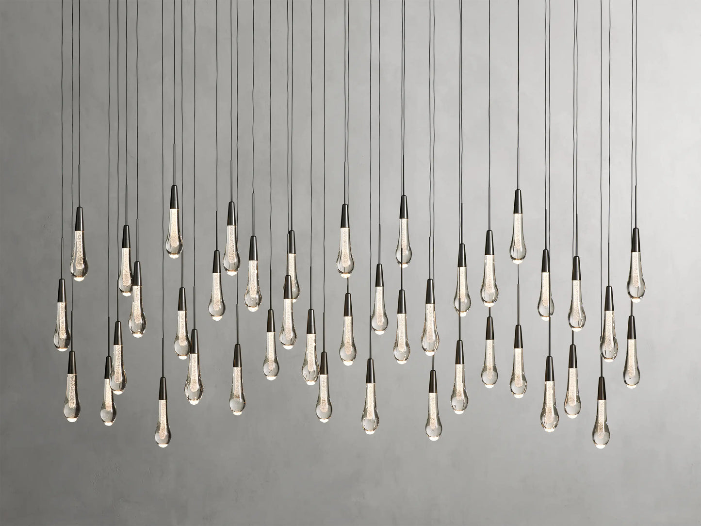 Soltaire Glass Linear Chandelier