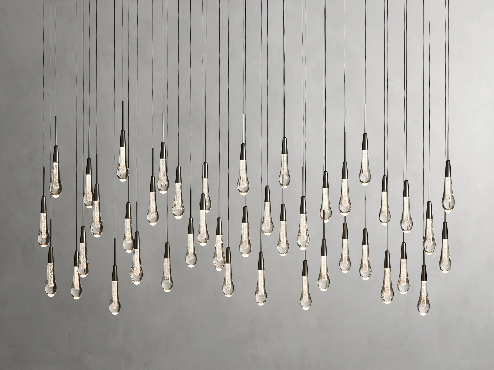 Soltaire Glass Linear Chandelier