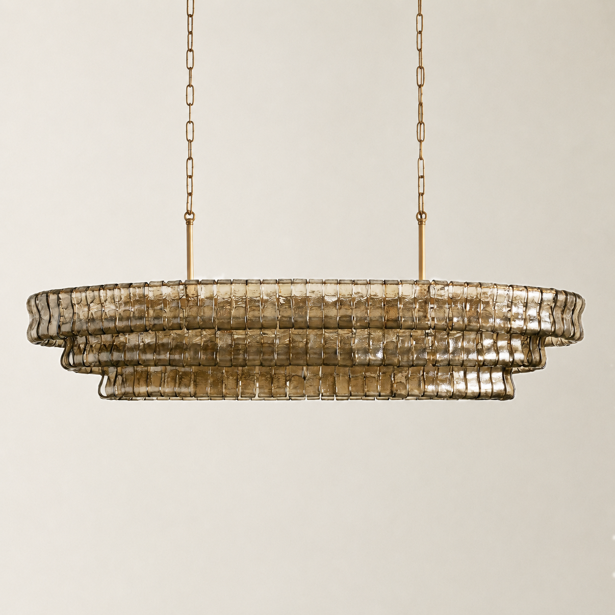 Ghiaccio Oval Chandelier 54"W 65"W