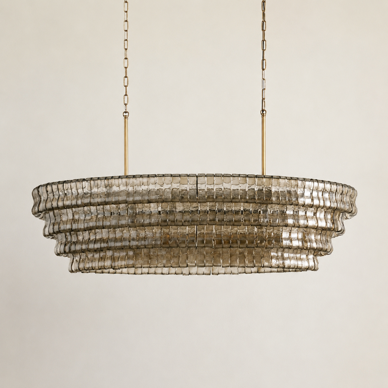 Ghiaccio Oval Chandelier 54"W 65"W
