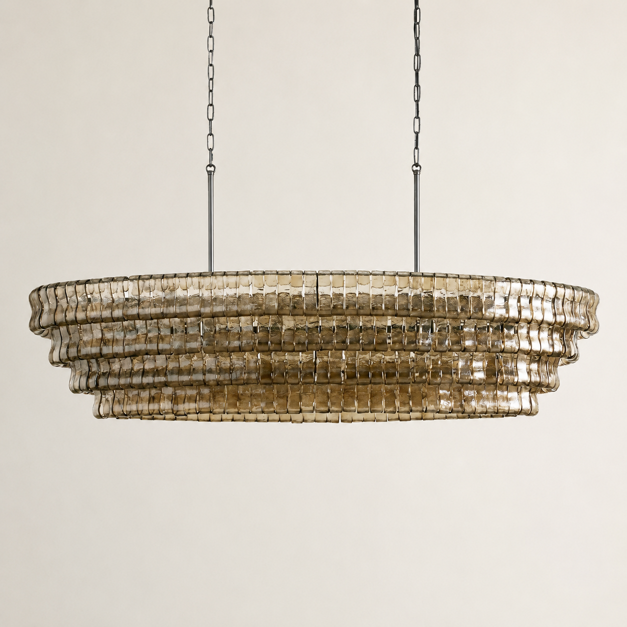 Ghiaccio Oval Chandelier 54"W 65"W