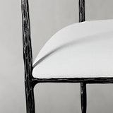 Hand-Forged Metal Curved Chair