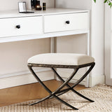 Hand Forged Metal X-base Stool