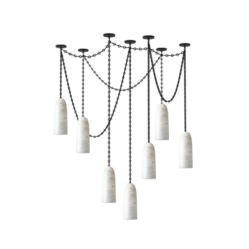 Figure Spanish Chain Alabaster Chandelier