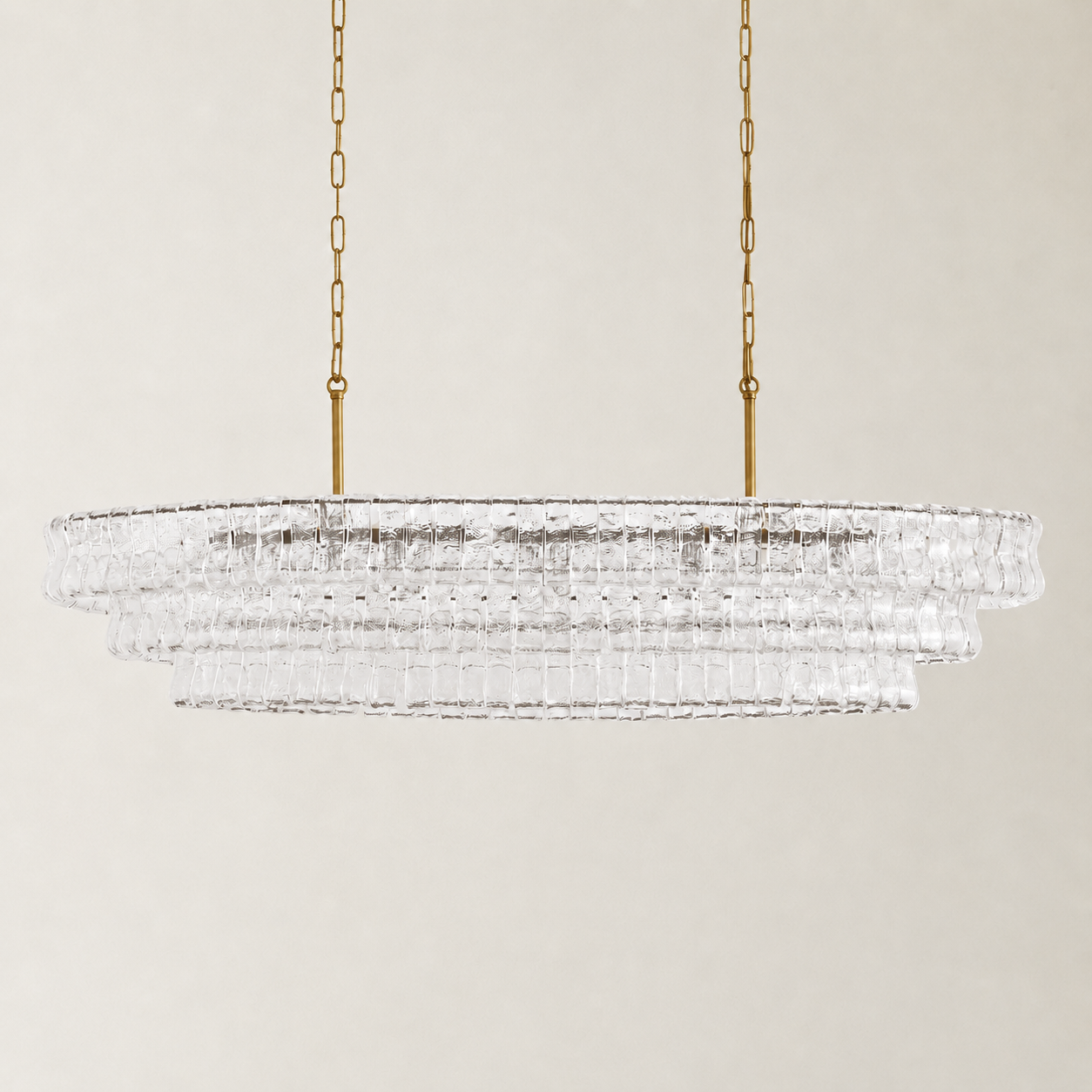 Ghiaccio Oval Chandelier 54"W 65"W