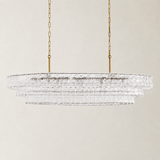 Ghiaccio Oval Chandelier 54"W 65"W