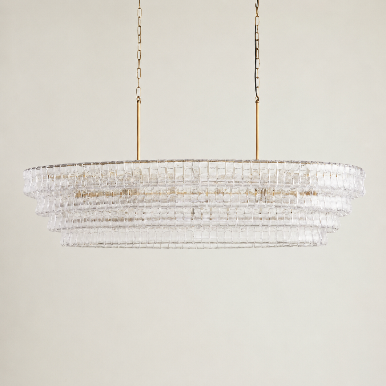 Ghiaccio Oval Chandelier 54"W 65"W