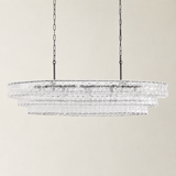 Ghiaccio Oval Chandelier 54"W 65"W