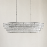 Ghiaccio Oval Chandelier 54"W 65"W