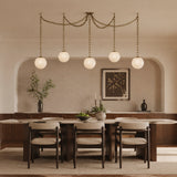 Valen Alabaster 5 Swag Chandelier