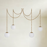 Valen Alabaster 4 Swag Chandelier
