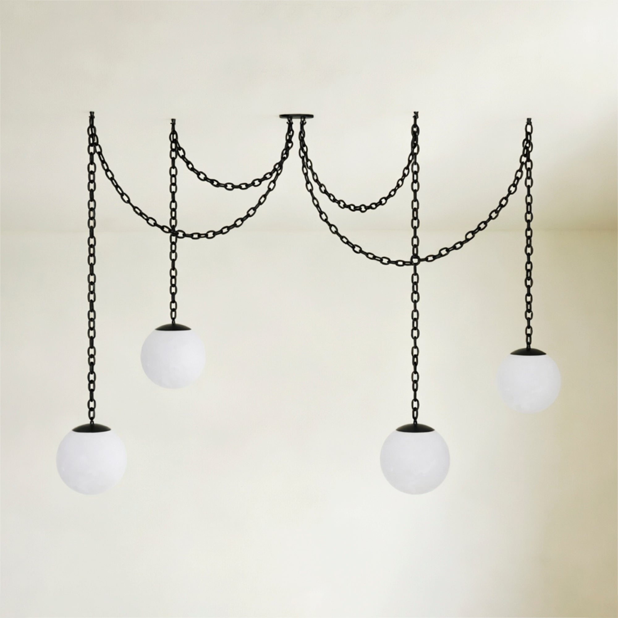 Valen Alabaster 4 Swag Chandelier