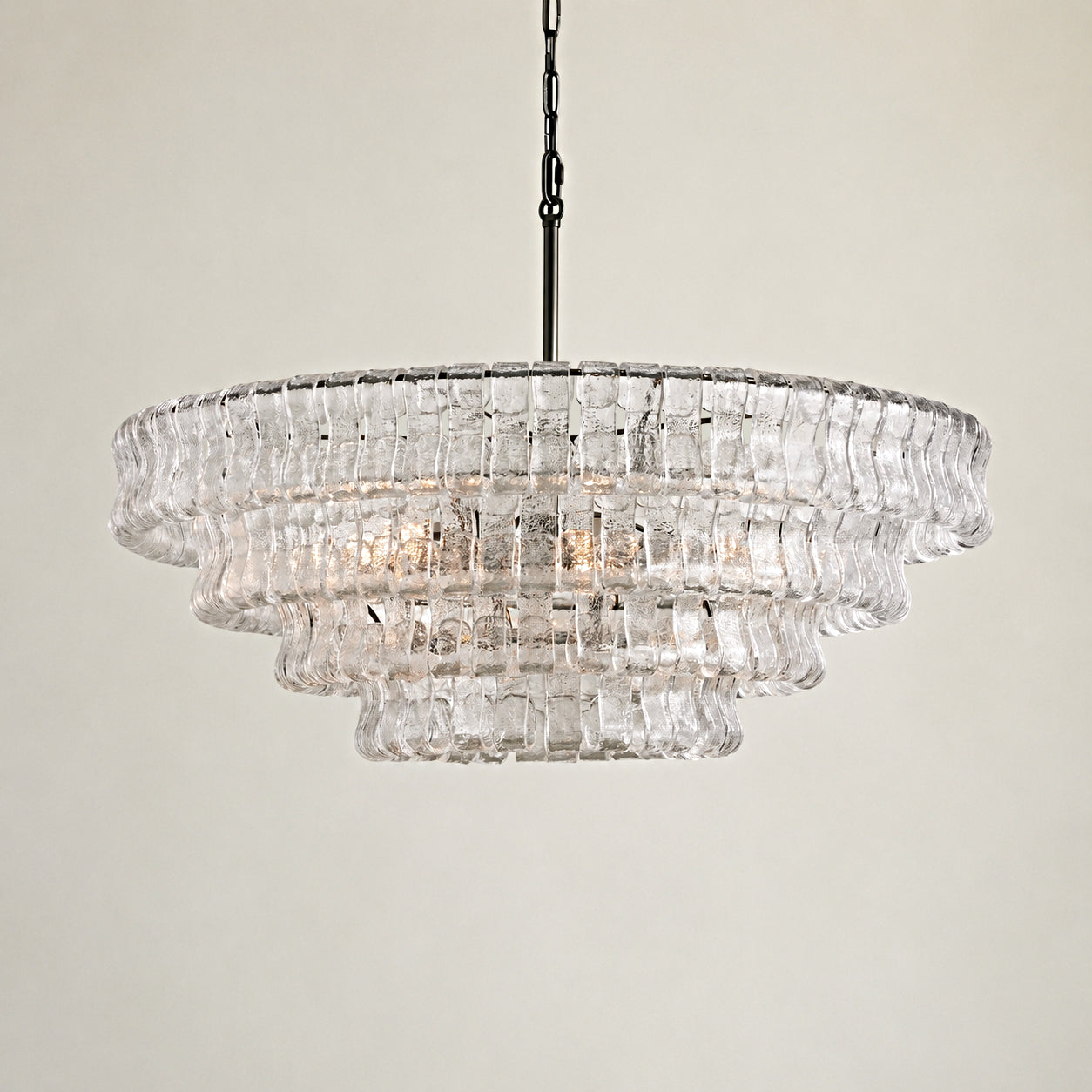 Ghiaccio 4-Tier Round Chandelier 36"