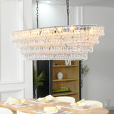 Ghiaccio Oval Chandelier 54"W 65"W