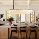 $5000+ Purchase Gift | Clear Glass Linear Chandelier 43"