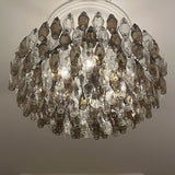 Verona Round Chandelier 35" - 185 glass – Multi Color Smoked and Clear