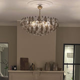 Verona Round Chandelier 35" - 185 glass – Multi Color Smoked and Clear