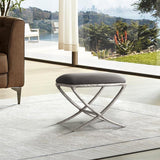 Hand Forged Metal X-base Stool
